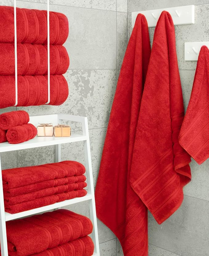 American Soft Linen 100% Cotton Luxury Turkish Towels, 4 PC Bath Towel Set | Soft Absorbent Quick Dry OEKO Tex Standard 100 Certificated Durable Machine Washable Breathable Premium Hotel Quality