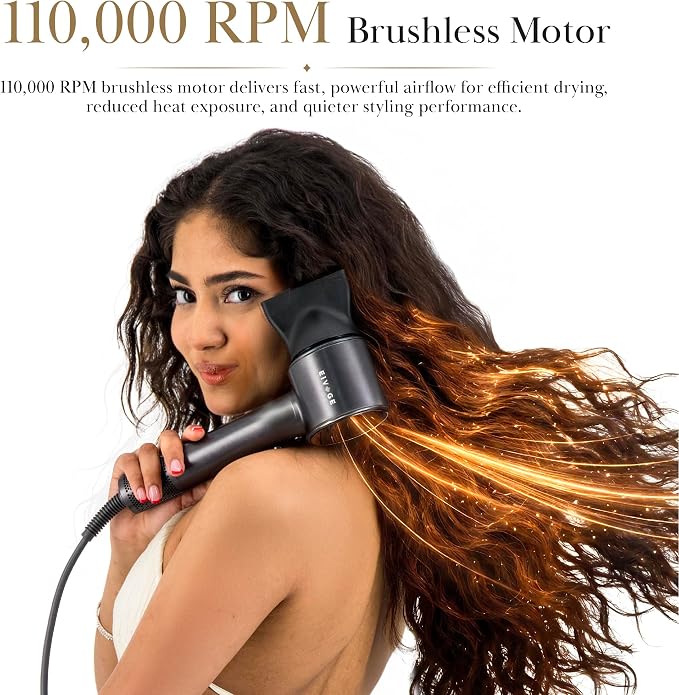 AI Technology Blow Dryer Diffuser, Smart Hair Dryers for Women, Hair Diffuser for Curly Hair, Diffuser Hair Dryer Hair Blow Dryer, Ionic Hair Dryer, 7 Mode with 4 Magnetic Attachments