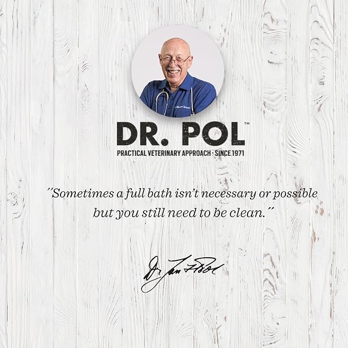 Dr. Pol Incredi-Pol Waterless Shampoo | Waterless Dog Shampoo & No-Rinse Pet Cleanser | Rinse Free Dog Shampoo for Smelly Dogs | Safe for All Pets & Animals | Mango/Oatmeal | 16 oz