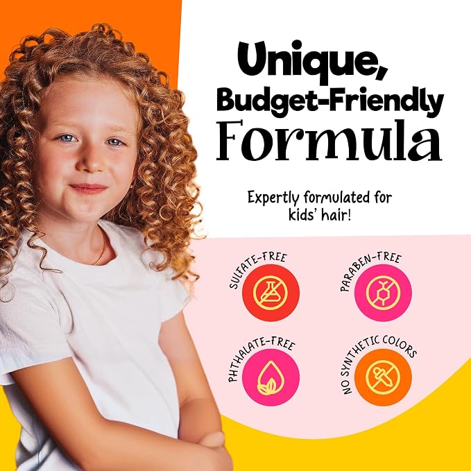 CurlyKids Honey Wash Condish 2-in-1 Hydrating Shampoo & Conditioner for Kids – Sulfate-Free Kids Hair Care for Curly, Kinky, Coily & Wavy Hair Moisturizing & Detangling Curl Shampoo, 8oz (Pack of 1)