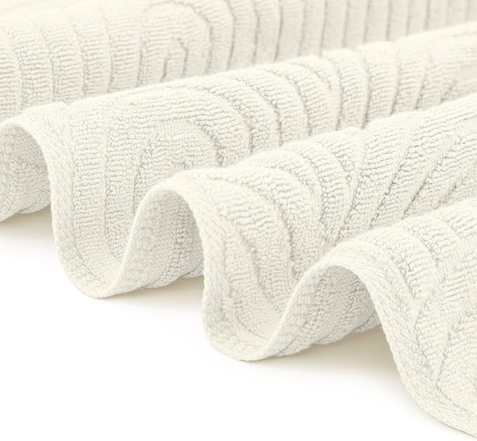 KIBAGA Decorative Hand Towels for Your Bathroom Or Kitchen – Luxurious Set of 2 Soft Boho Cotton Towels are Absorbent, Lightweight & Dry Quickly - Perfect to Elevate Any Bath Decoration at Home