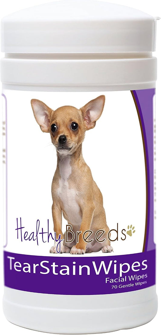 Healthy Breeds Chihuahua Tear Stain Wipes 70 Count