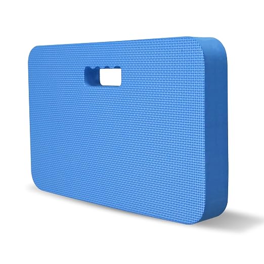 Gardzen Extra Thick Garden Kneeling Pad, EVA Foam Kneeler Pad for Gardening, Baby Bath, Yoga, Pilates, Exercise, 18" x 11" x 1.5", Blue