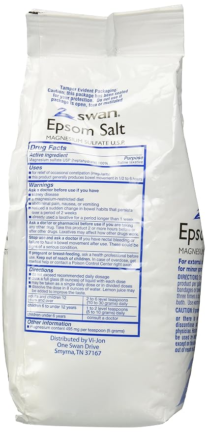Swan Epsom Salt, 4LB SWAN Epsom Salt (Pack of 2)