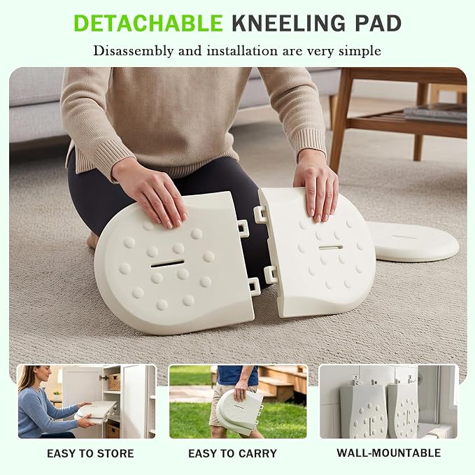 Babylush Foam Waterproof Comfortable Kneeling Pad,Beige,21×11×1.2 in | Soft Material,Anti-slip,Easy to Clean,Portable,Foldable,Gardening,Baby Bathing,Exercise,Yoga,Workout,Pilates