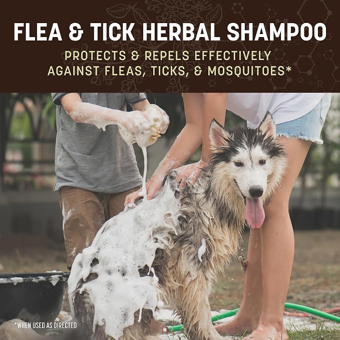 Earth Animal Apothecary Natural Flea & Tick - Herbal Shampoo for Dogs - 12 oz. Bottle