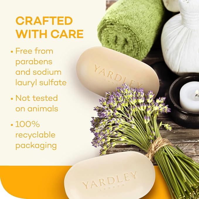 Yardley London Shea Buttermilk Sensitive Skin Naturally Moisturizing Bath Bar, 4.25 ounce