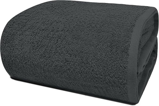 RIVERSIDE Pack of 1 Jumbo Bath Sheet 40 x 80 Inches - Extra Large Bath Towel, Super Soft & Highly Absorbent, 100% Cotton Quick Dry, Perfect to Wrap Yourself in - Gray