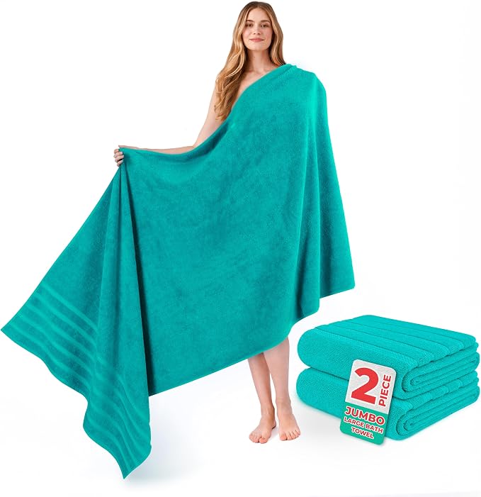 American Soft Linen 100% Cotton Luxury Turkish Towels, 2PC 35x70 Bath Sheet | Soft Absorbent Quick Dry OEKO Tex Standard 100 Certificated Durable Machine Washable Breathable Premium Hotel Quality