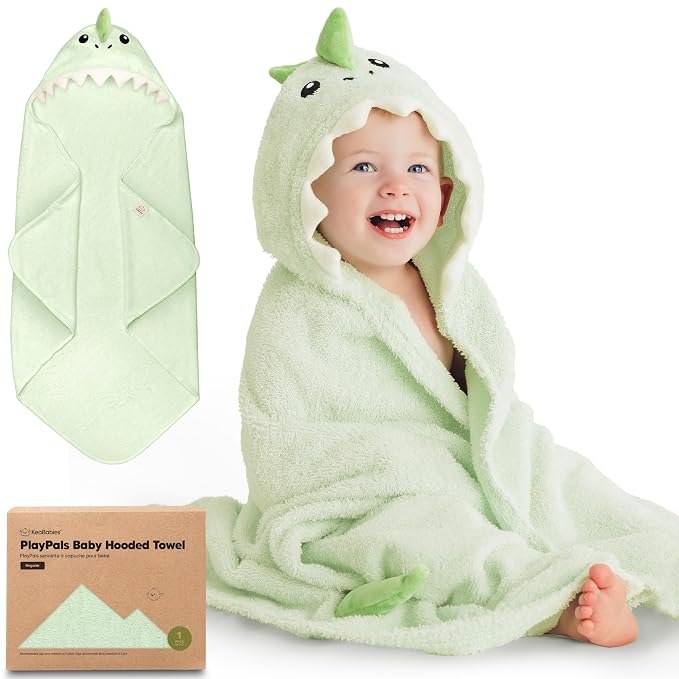 KeaBabies Organic Baby Towel with Hood for Girls, Boys, Soft (Draco) | Absorbent 100% Cotton Hooded Baby Towels for Newborns, Infants, Large Hooded Bath Towels for Babies, Kids, Toddler 1-3