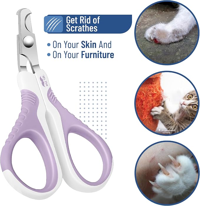 Mr. Pen- Cat Nail Clipper, Stainless Steel | Professional Sharp Cat Claw Trimmer for Small and Medium Cats, Pet Nail Clipper with Sturdy Non Slip Handle