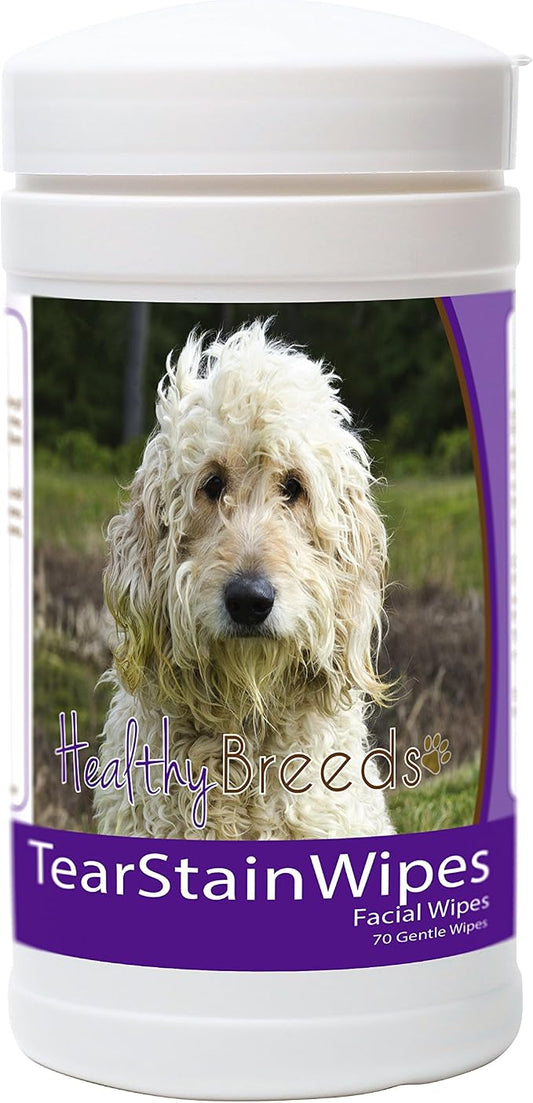 Healthy Breeds Goldendoodle Tear Stain Wipes 70 Count