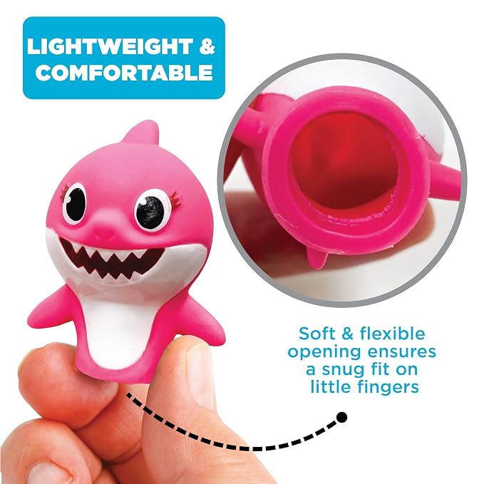 Nickelodeon Baby Shark 10 Pc Finger Puppet Set - Party Favors, Educational Story Time, Floating Pool & Beach Toys