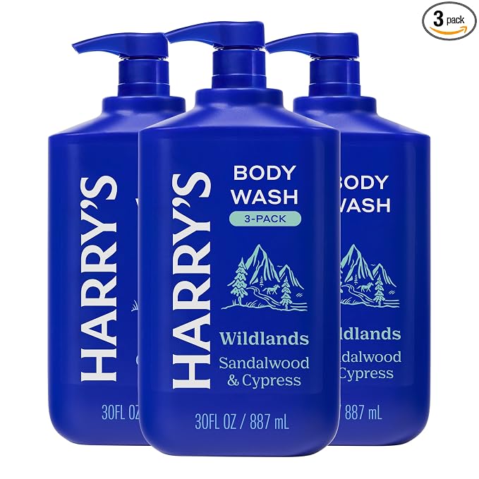 Harry's Men's Body Wash - Wildlands - 30 fl oz - Shower Gel for Men - No Parabens, Sulfates, or Dyes (Pack of 3)