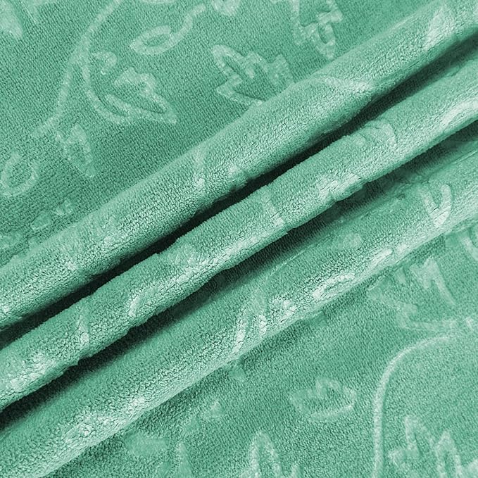 JML Large Bath Towels Set, 2 Pack, 30" x 60", Microfiber Body Towels for Adult, Oversized, Soft, Absorbent, Fast Drying for Shower Sauna Yoga Swimming Sport Fitness Gym Pool (Green-Floral Embossed)