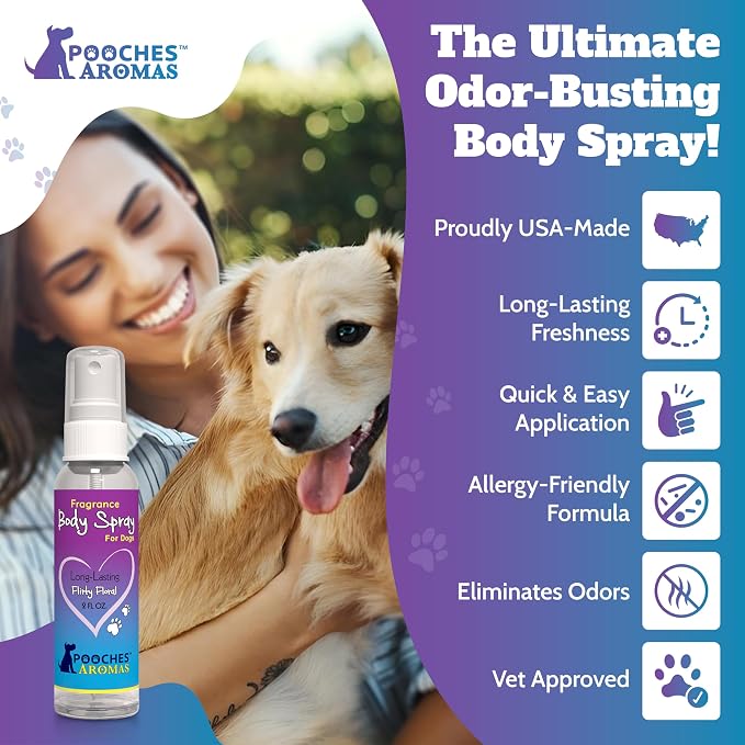 Natural Dog Cologne - Premium Grooming Spray - Long Lasting Spray - Deodorizing & Refreshing For Dogs, Adult Canines and Puppies - Aromas Scent to Refresh the Skin (Pack of 6)