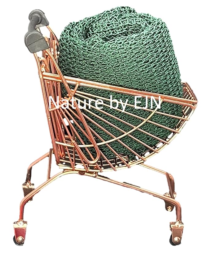 Net Bath Sponge, Customized N1 Weave, Long, Skin Exfoliation, African, Porous, Stretches Horizontally to Approximately 49" (Army Green)