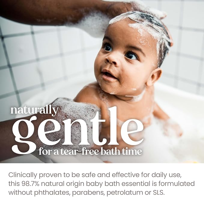 Burt's Bees Baby Sensitive Shampoo and Wash, Fragrance Free, Tear Free, Pediatrician Tested, 98.7% Natural Origin, 21 Fluid Ounces