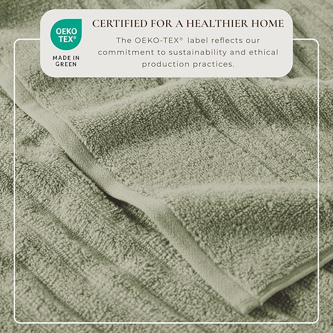 Great Bay Home 2 Pack Bath Sheet Set - 100% Cotton Towel Set - Absorbent & Quick-Dry Towels for Bathroom (Eucalyptus)