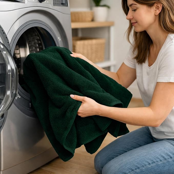 RIVERSIDE Pack of 1 Jumbo Bath Sheet 40 x 80 Inches - Extra Large Bath Towel, Super Soft & Highly Absorbent, 100% Cotton Quick Dry, Perfect to Wrap Yourself in - Hunter Green