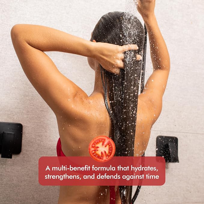 Hyaluronic Acid + Tomato Extract Shampoo Bar for Gray Hair - Anti-Aging - Restores, Strengthens & Revives Dull Strands - Shampoo for Women and Men - Free of Parabens & Sulfates - Made in USA - 4.5oz