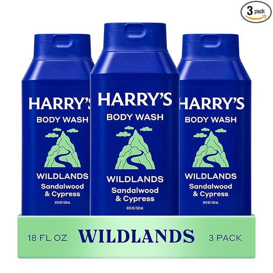 Harry's Men's Body Wash - Wildlands - (3 Pack) 18 fl oz - Shower Gel for Men - No Parabens, Sulfates, or Dyes