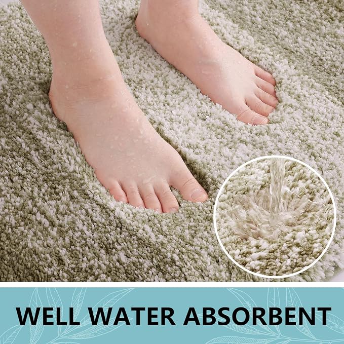 Arotive Microfiber Bathroom Rugs, Shaggy Soft and Absorbent Bath Rug, Thick Plush Machine Washable Dry Bath Mats for Bathroom, Tub and Shower, 30x20, Coffee, Rectangular