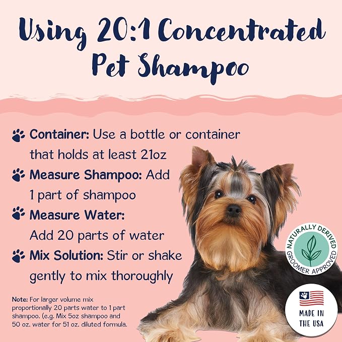 Bobbi Panter Whitening Dog Shampoo Aloe Vera, Chamomile, Jojoba & Lavender – Brightening Natural Formula for All Coats, Enhances Shine & Softness, Tear-Free, 20:1 Concentrate, 1 Gallon (Case of 4)