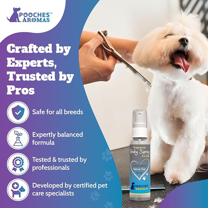 Natural Dog Cologne - Premium Grooming Spray - Long Lasting Spray - Deodorizing & Refreshing For Dogs, Adult Canines and Puppies - Aromas Scent to Refresh the Skin (Pack of 6)