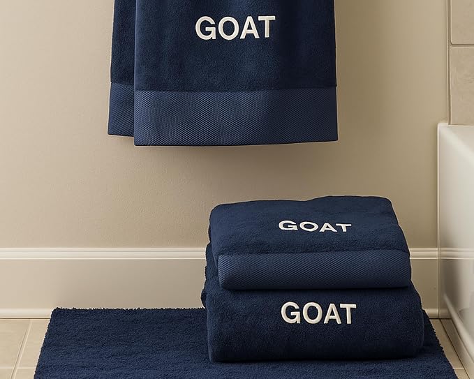 Personalized Towels - Set of 3 - Customized Turkish Bath Towel - Custom Cotton Towel -Monogrammed Towels with Initials Name Embroidery - Navy Towel Set (Navy, 3 Pieces - Towel Set)