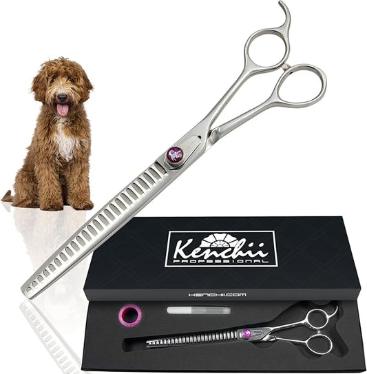 Kenchii Scorpion Dog Grooming Scissors, 24 Tooth Thinning Shears, Dog Scissors for Grooming, Professional Pet Grooming Scissors, Heavy Duty, Durable and Sharp