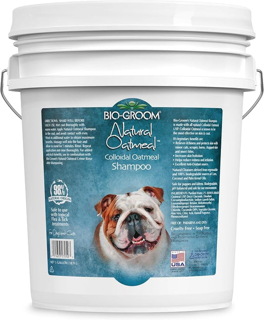 Bio-Groom Oatmeal Dog Shampoo - for Allergies and Itching, Cruelty-Free, Dog Bathing Supplies, Puppy Shampoo for Sensitive Skin, Made in USA, Anti-Itch Dog Products - 5 Gallons | Cruelty-Free, Dog Bathing Supplies, Puppy Shampoo for Sensitive Skin, Mad...