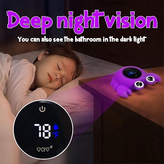 Crab Baby Bath Thermometer Toy - Digital Floating Water Thermometer with LED Display, Color Temperature Alerts & Safe Bath Sensor for Newborn, Infant Bathtub Essentials