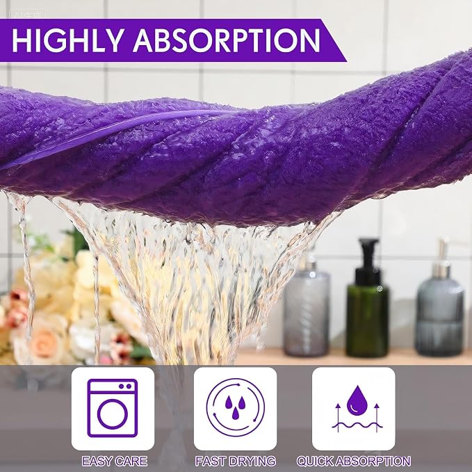 SmoothNovelty 2 Pack Bath Sheets 40 x 80 Inch Oversized Jumbo Extra Large Towels Quick Dry Coral Fleece Absorbent Soft Lightweight XL Shower Towels for Home Gym Travel Beach Spa Pool Hotel (Purple)