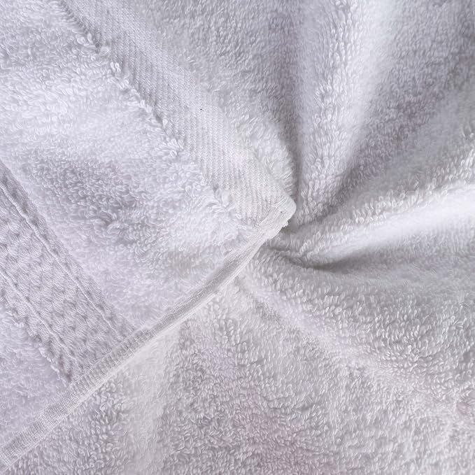 Superior Egyptian Cotton Plush & Absorbent, Bath Towel Set of 4, White | Quick Dry, Soft Luxury Towel Set, Bath Essentials for Bathroom, Guest Bath, Spa, 4 Piece Bath, Madeline Towels