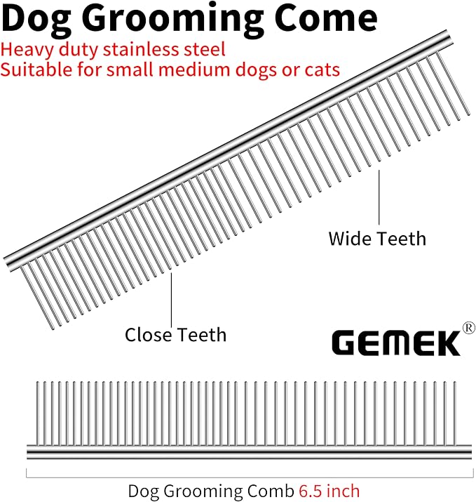 Dog Grooming Scissors with Safety Round Tips Stainless Steel Professional Dog Grooming Kit - Thinning, Curved Scissors and Comb for Cat Pet (Pink 4 in 1)