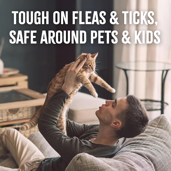 TropiClean Gentle Flea Shampoo for Cats, Flea and Tick Prevention for Cats, Powerful & Natural Defense, Made in USA, 12 oz.