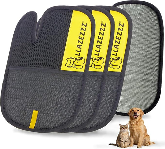 Pet Hair Removal Glove for Dogs & Cats, Quick Clean Electrostatic Reusable Pet Hair Glove, 2026 Upgraded Pet Hair Remover for Clothing, Couch, Carpet, Car Seat -4Pcs