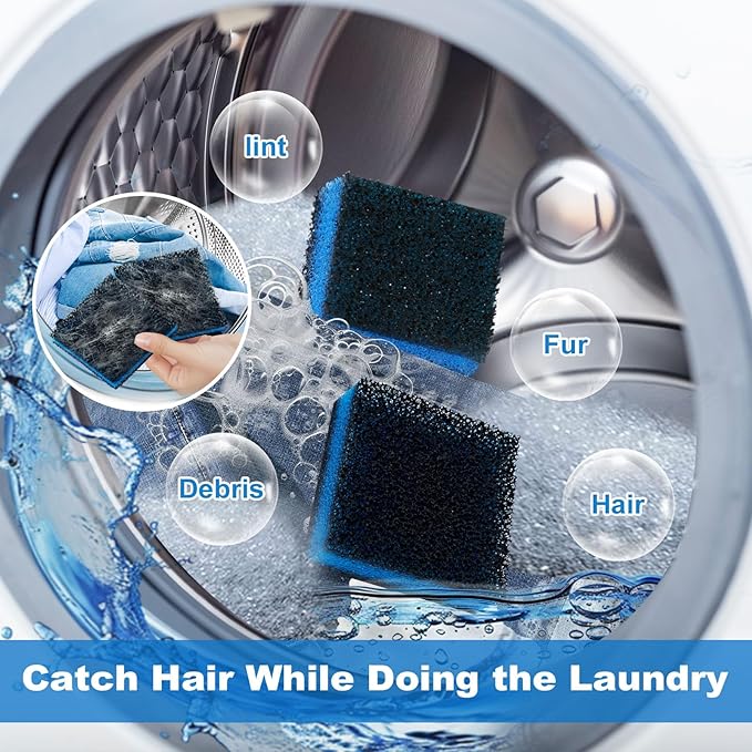 6PCS Reusable Pet Hair Remover for Laundry & Dryer – Dog and Cat Fur Catcher Lint Remover Balls for Washing Machine – Eliminates Hair, Dander, Fluff from Blankets, Sheets, Jackets & Baby Clothes