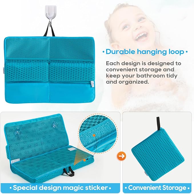 OS OMYSTYLE Baby Bath Kneeler Pad Set, Blue