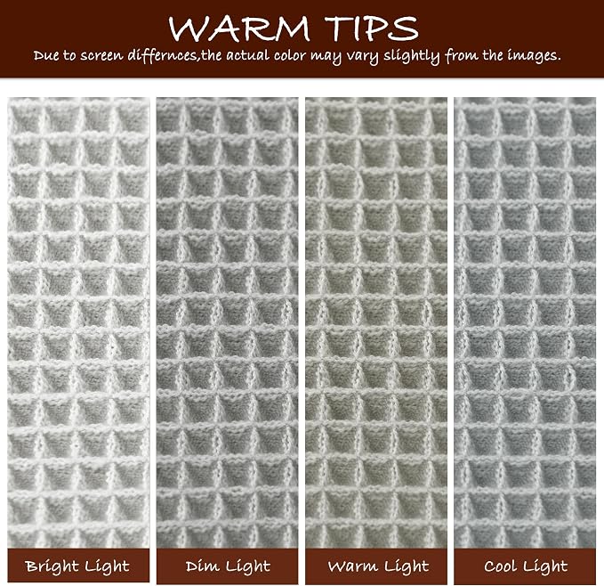 DWCN Set of 2 Waffle Bathroom Mats, Non Slip Bath Rug Set for Bathroom Floor, Super Absorbent Shower Mats for Tub, Washable Kitchen Rugs for Farmhouse Boho Home Decor, 16" x 24" Plus 24" x 48", Grey