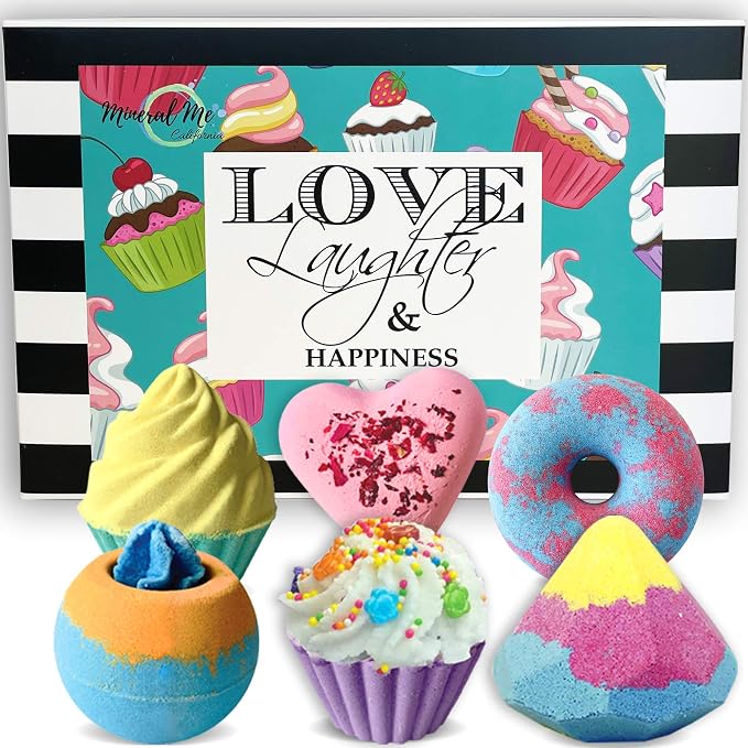 Bath Bombs for Girls – 6 Organic Bath Bombs Gift Set with Natural Ingredients, Aromatherapy Bubble Bath Fizzy for Kids, Teens, Women – Skin Moisturizing Bathbombs for Girls Ages 8-12, Lush Spa Kit