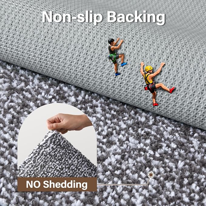 44x24 Large Bathroom Rugs Washable Non Slip, Grey Bath Mat for Bathroom Floor Tub, Soft Absorbent Quick Dry Mats for Shower, Bathtub,Home Decor