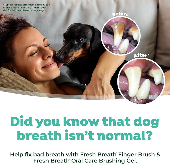 TropiClean Fresh Breath Finger Brushes for Pets, 2 pack -