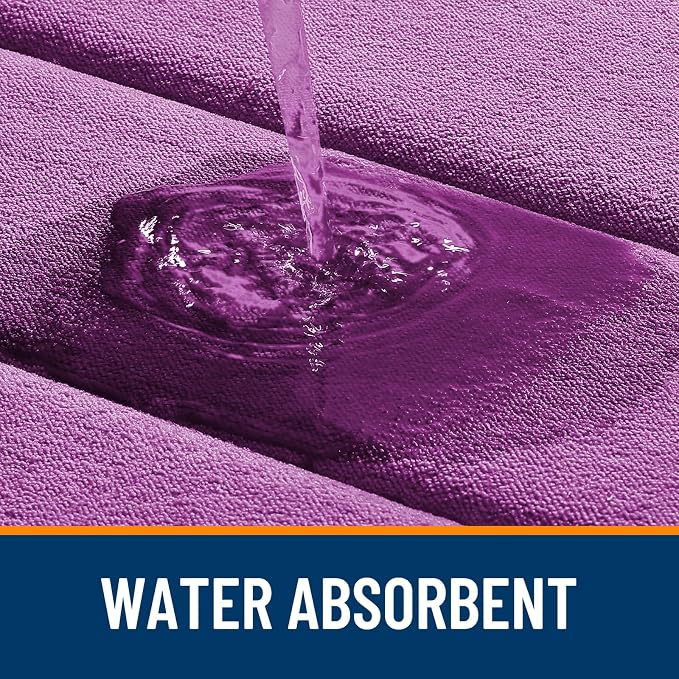 OLANLY Memory Foam Bath Mat 30x20, Super Soft Absorbent Bathroom Rugs, Quick Dry, Machine Washable Shower Floor Rugs, Bathmat Carpet, Bathroom Home Decor Accessories, Purple
