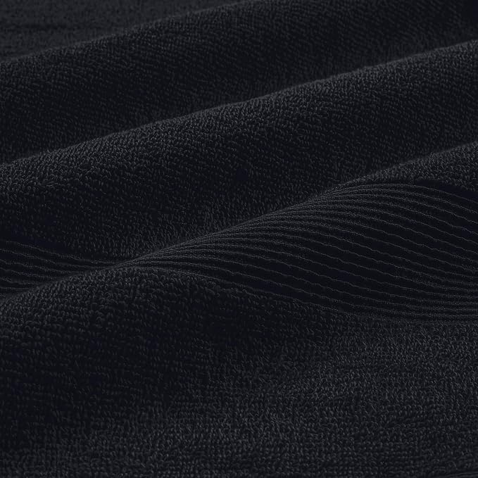 Belizzi Home 4 Pack Bath Towel Set 27x54, 100% Ring Spun Cotton, Ultra Soft Highly Absorbent Machine Washable Hotel Spa Quality Bath Towels for Bathroom, 4 Bath Towels - Black
