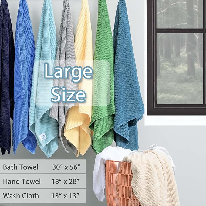 VOOVA & MOVAS Pink Towels for Bathroom - 100% Cotton | Quick Dry | Thick | Lightweight, 3PCS Towel Set, 1 Large Bath 30"x56", 1 Hand 18"x28", 1 Washcloth 13"x13", Bathroom Essentials