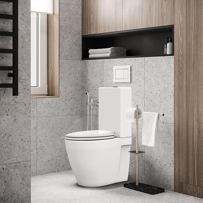 19 in Toilet Seat with Cover Soft Close, Toilet Lid Slow Close Quiet No, Easy Installation & Release,Safe PP Material Easy Clean, Comfortable Ergonomic Design, Suitable to Elongated Toilets,White