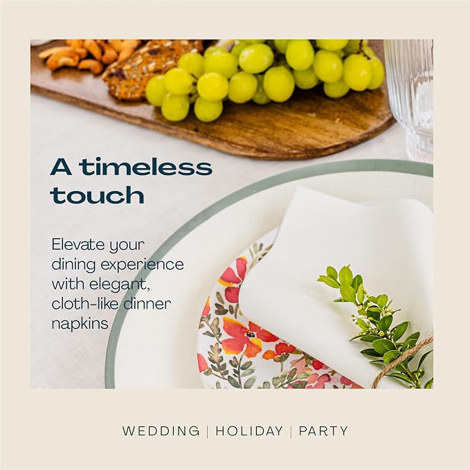 Lintext Disposable Linen-Feel Guest Towels - 12" x 17" Cloth-Like Hand Towels - Soft And Absorbent Paper Napkin For Bathroom, Kitchen, Or Event [Extra-Soft - Pack of 200]