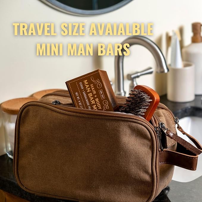 San Francisco Soap Company Man Bar 3-Piece Gift Set - No Harmful Chemicals - Good for all Skin Types - Made in the USA